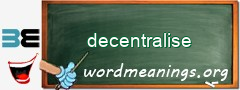 WordMeaning blackboard for decentralise